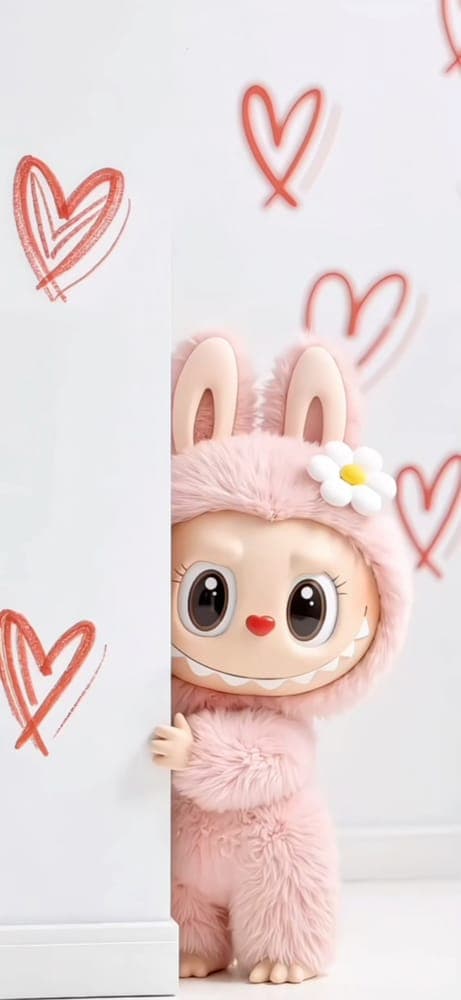 Peek-a-boo Labubu Love