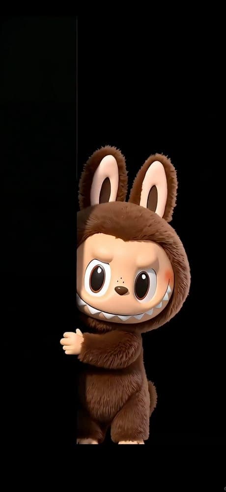 Mysterious Brown Rabbit Labubu Wallpaper