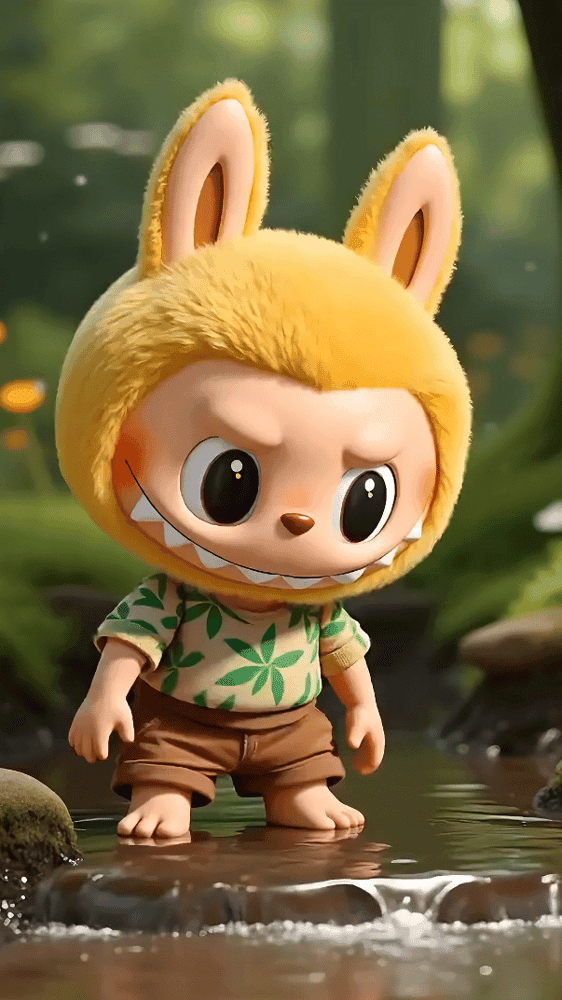 Jungle Explorer Labubu Wallpaper