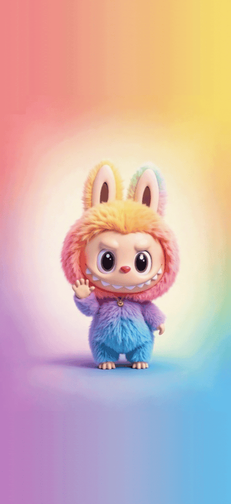 Rainbow Hoodie Labubu