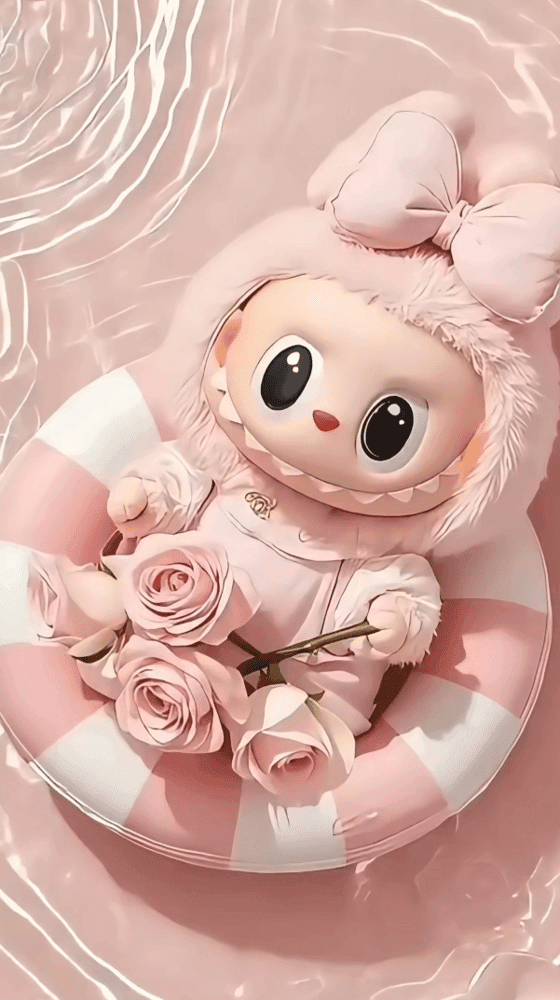 Rose Float Labubu
