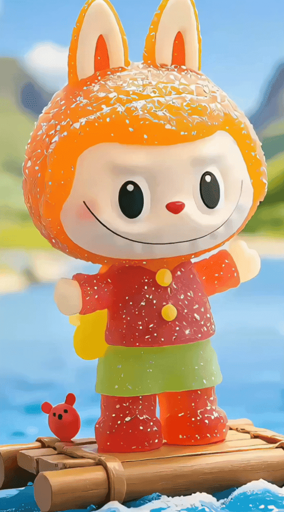 Orange Splash Labubu