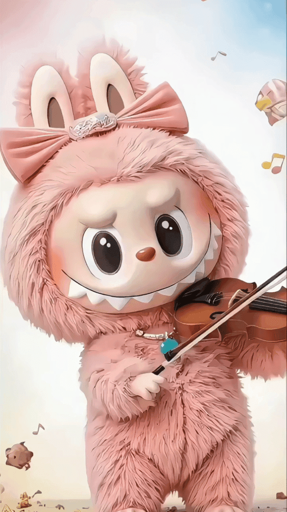 Violinist Labubu Wallpaper