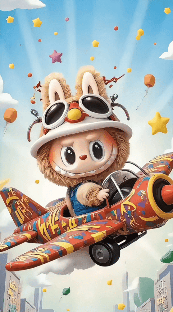 Aviator Labubu Wallpaper