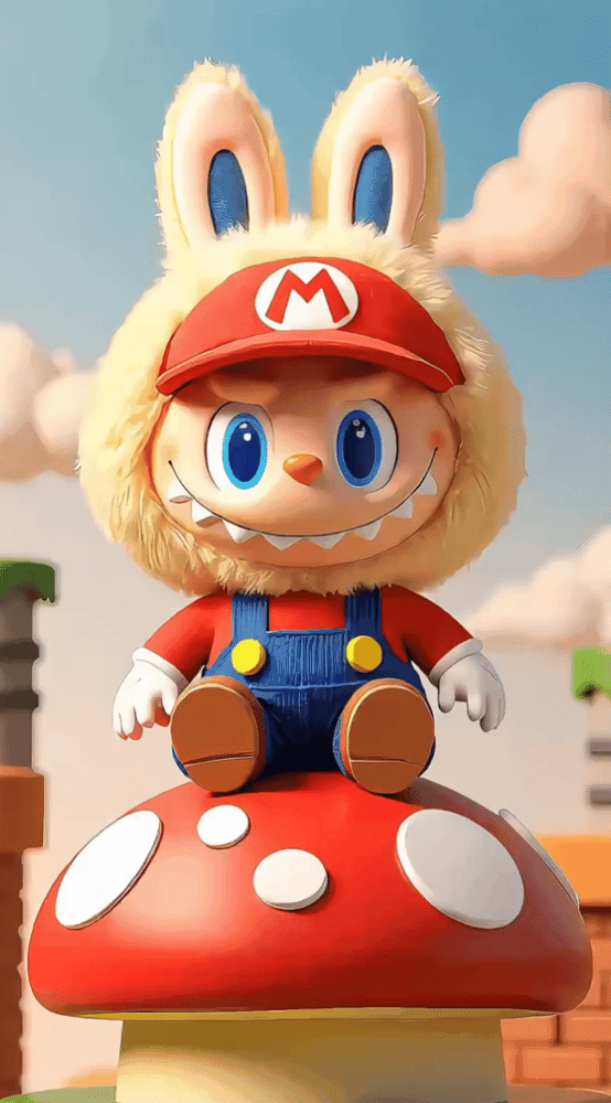 Mario Labubu Wallpaper