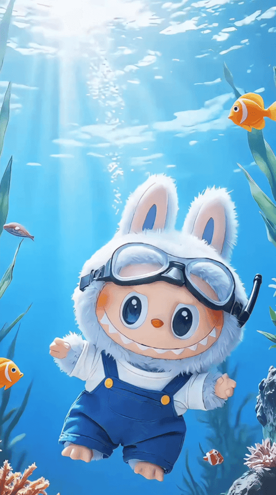 Diver Labubu Wallpaper