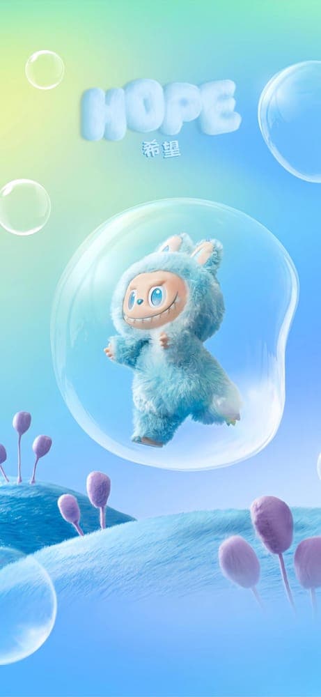 Bubble Dream Labubu Wallpaper