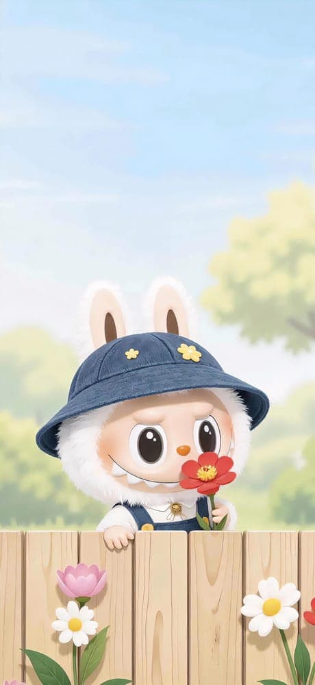 Navy Captain Labubu Wallpaper