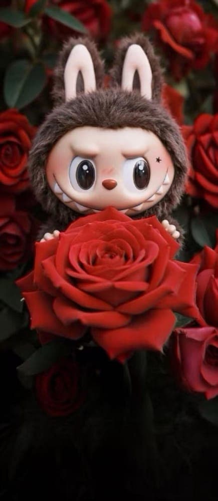 Rose Garden Labubu Wallpaper
