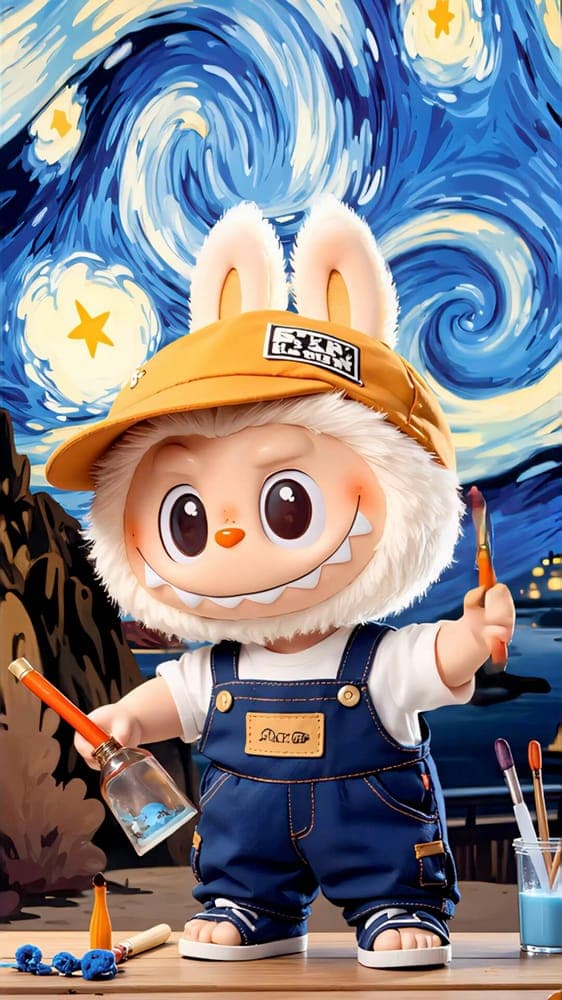 Police Officer Labubu Wallpaper