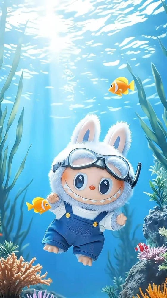 Deep Sea Explorer Labubu Wallpaper