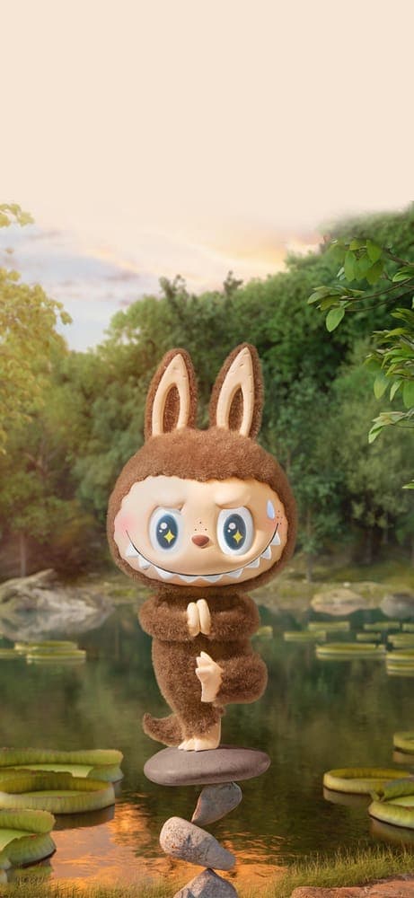Nature Walk Labubu Wallpaper