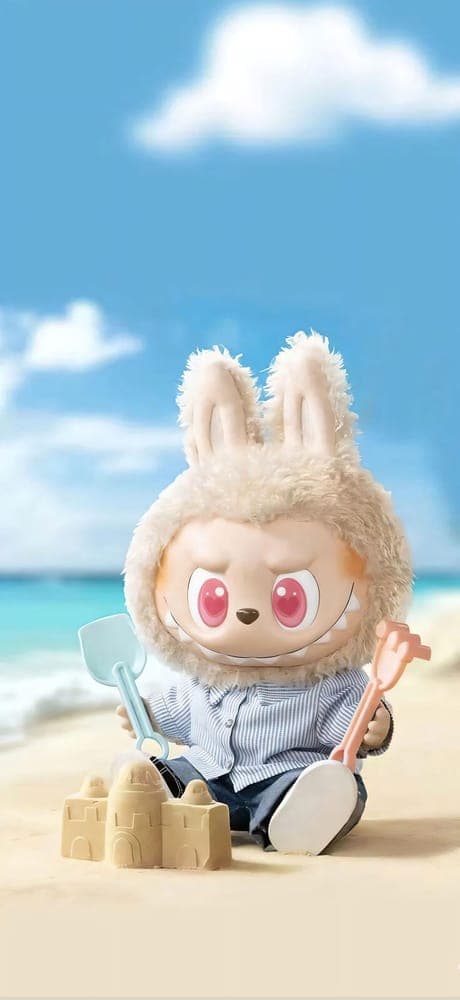 Seaside Sailor Labubu Wallpaper