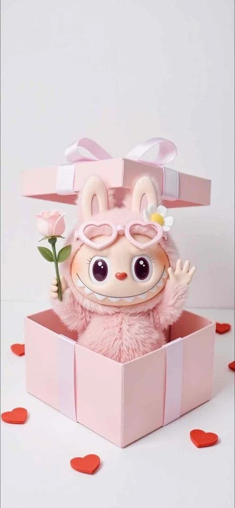 Love Gift Box Labubu Wallpaper