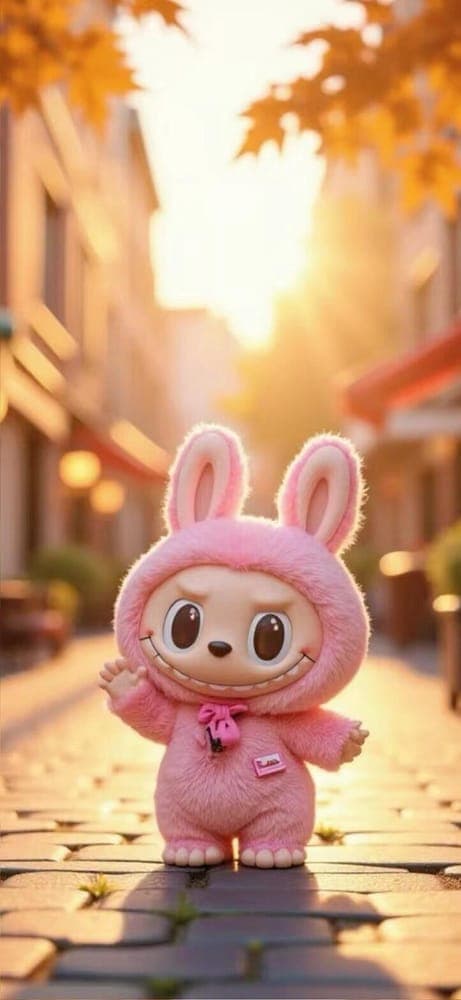 Golden Hour Labubu Wallpaper