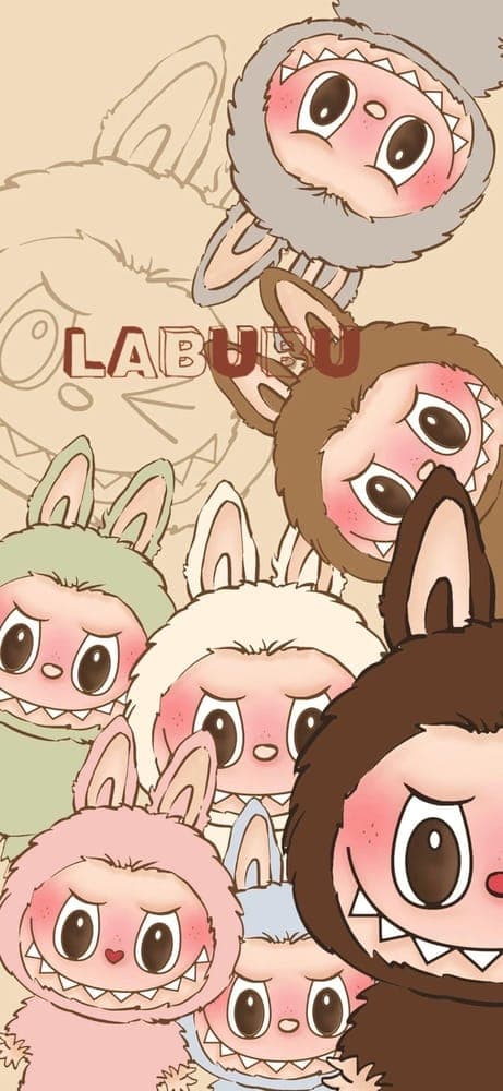 Labubu Family Art Wallpaper