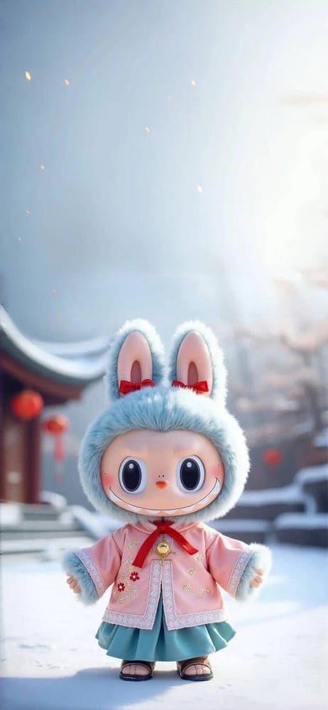 Winter Wonderland Labubu Wallpaper