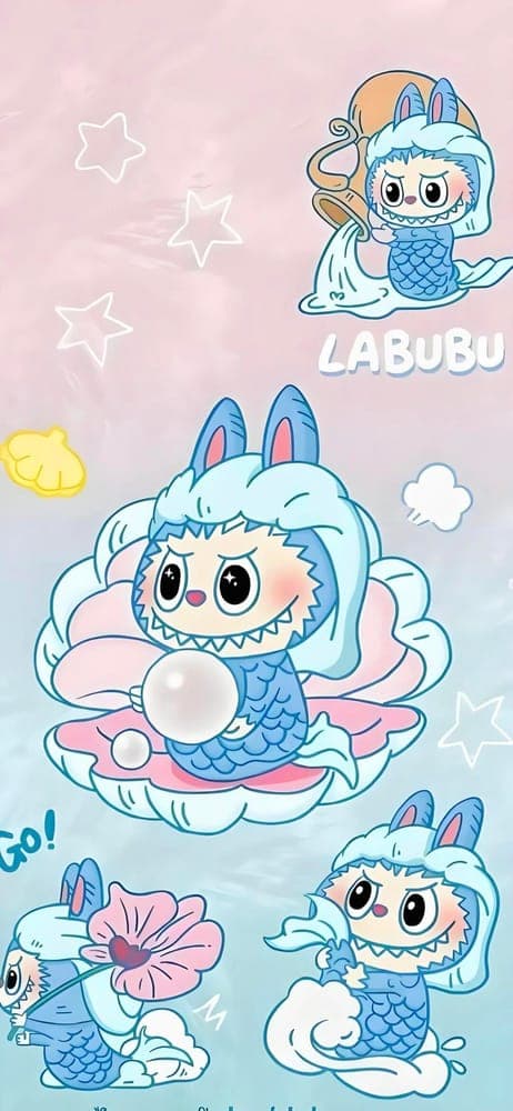 Cloud Dreams Labubu Wallpaper